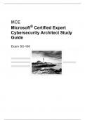 MCE Microsoft Certified Expert Cybersecurity.Exam SC  100 2023to2024