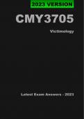 CMY3705 Updated Exam Pack (2024) Oct/Nov [A+ Guaranteed] - Victimology