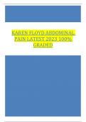 KAREN FLOYD abdominal pain LATEST  2023 100 % GRADED