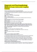 Sadock Ch 7 Schizophrenia + Psych disorders + Study Guide , Complete Solution