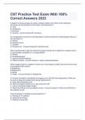 CST Practice Test Exam With 100% Correct Answers 2023