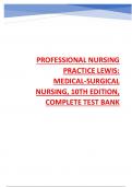TEST BANK FOR PROFESSIONAL NURSING PRACTICE LEWIS;MEDICAL-SURGICAL NURSING, 10TH EDITION 2024 UPDATED  COMPLETE CHAPTERS .pdf