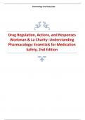 Test bank for Drug Regulation, Actions, and Responses Workman & La Charity, Understanding Pharmacology Essentials for Medication Safety, 2nd Edition 2024 revised  update 