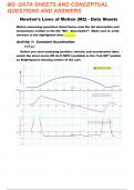 M2 Physics - Data Sheets and Conceptual Questions with Answers