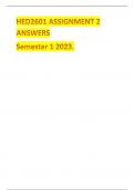 HED2601 ASSIGNMENT 2 ANSWERS SEMESTER 1 2023