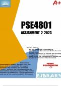 PSE4801 Assignment 2 (COMPLETE DISTINCTION ANSWERS) 2023