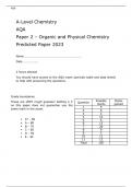 AQA A Level Chemistry Paper 2 Predicted Paper 2023 – Inorganic and Physical Chemistry Questions and Answers