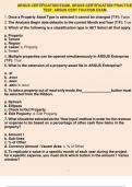 Argus Certification Exam, Argus Certification Practice Test, ARGUS Certfication Exam 1. Once a Property Asset Type is selected it cannot be changed (T/F): False 2. The Analysis Begin date defaults to the current Month and Year (T/F): True