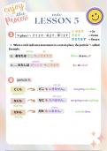 Summary Grammar Lesson 5 -JLPT