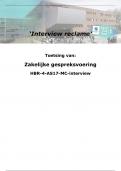 Interview transcriptie en reflectie gehaald met een 8,3