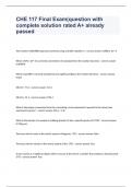 CHE 117 Final Exam(question with complete solution rated A+ already passed    The number 0.0035880 expressed correctly using scientific notation is - correct answer 3.5880 x 10^-3  When 4.870 x 10^-3 is correctly converted to its standard form the number 