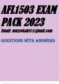 AFL1503 EXAM PACK 2023