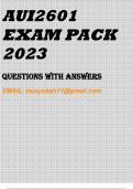 AUI2601 EXAM PACK 2023