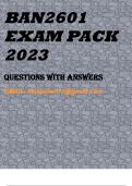 BAN2601 EXAM PACK 2023