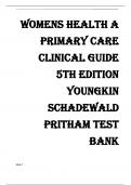 Test Bank - Women's Health A Primary Care Clinical Guide 5th Edition by Youngkin Schadewald Pritham 