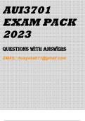 AUI3701 EXAM PACK 2023