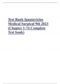 Test Bank for Ignatavicius Medical Surgical 9th edition Chapter 1-74 Complete chapters