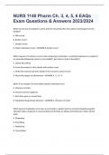 NURS 1140 Pharm Ch. 3, 4, 5, 6 EAQs Exam Questions & Answers 2023/2024