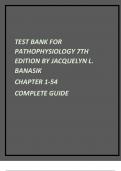 Test Bank For Pathophysiology 7th Edition update by Jacquelyn L. Banasik Chapter 1-54 Complete Guide.pdf