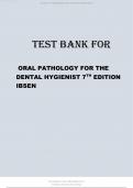 TEST BANK FOR ORAL PATHOLOGY FOR THE DENTAL HYGIENIST 7TH EDITION 2024 UPDATE