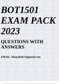 BOT1501 EXAM PACK 2023