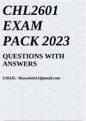 CHL2601 EXAM PACK 2023