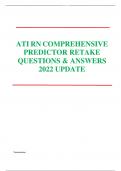 ATI RN COMPREHENSIVE PREDICTOR RETAKE QUESTIONS & ANSWERS LATEST UPDATE 2022/23