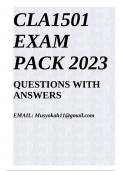 CLA1501 EXAM PACK 2023