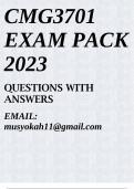 CMG3701 EXAM PACK 2023