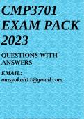 CMP3701 EXAM PACK 2023