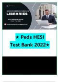 Peds HESI Test Bank 2022