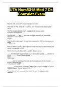 UTA Nurs5315 Mod 7 Dr. Gonzalez Exam