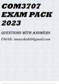 COM3707 EXAM PACK 2023