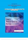 Test Bank - Lewis's Medical-Surgical Nursing 12th Edition by Mariann M. Harding, Jeffrey Kwong, Debra Hagler, Courtney Reinisch | Chapter 1 – 69, Complete Guide 2023|