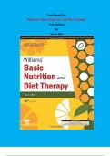 Test Bank - Williams’ Basic Nutrition and Diet Therapy 16th Edition By Staci Nix| Chapter 1 – 23, Complete Guide 2023|