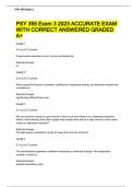 PSY 355 Exam 3 2023 ACCURATE EXAM WITH CORRECT ANSWERED GRADED A+