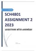 SCH4801 ASSIGNMENT 2 2023