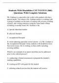 Students With Disabilities CST NYSTCE (060) Questions With Complete Solutions