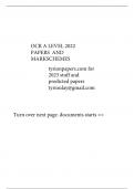 H031-02 OCR AS LEVEL 2022 BUSINESS MARK SCHEME PAPER 2