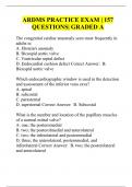 ARDMS PRACTICE EXAM | 157 QUESTIONS| GRADED A+