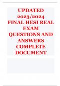 UPDATED 2023/2024  FINAL HESI REAL EXAM QUESTIONS AND ANSWERS COMPLETE DOCUMENT