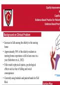 Implementing Evidence-Based Practice, (Quality Improvement Presentation Poster) NURS-FPX6011: Evidence-Based Practice Care Population Health (Assessment 3 Graded A+)