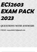 ECS2603 EXAM PACK 2023