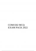 COM1502 MCQ EXAM PACK 2022