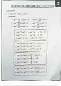 Inverse trigonometry key note