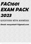 FAC1601 EXAM PACK 2023