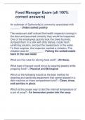 An outbreak of Salmonella is commonly associated with ______. - Undercooked poultry  The restaurant staff noticed the health inspector coming in the door and assumed correctly they would be inspected. One of the employees quickly took the towel buckets, d