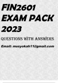 FIN2601 EXAM PACK 2023