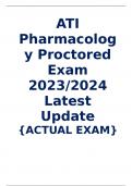 ATI RN Pharmacology Proctored Exam 2024/2025 Latest Update (ACTUAL EXAM).