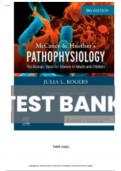 PATHOPHYSIOLOGY 9TH EDITION MCCANCE TEST BANK 2023